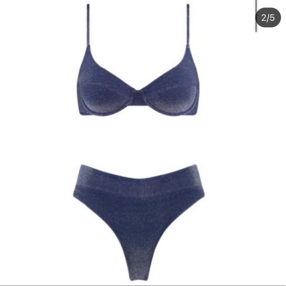 Triangl Navy Sparkle bikini! Never worn!!